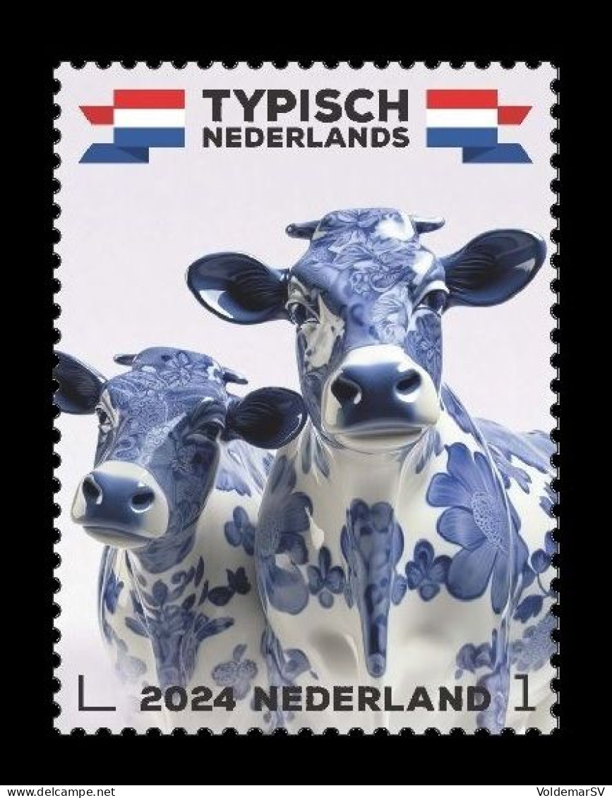 Netherlands 2024 Mih. 4260 Typical Dutch. Fauna And Delft Blue Pottery. Cows MNH ** - Ongebruikt
