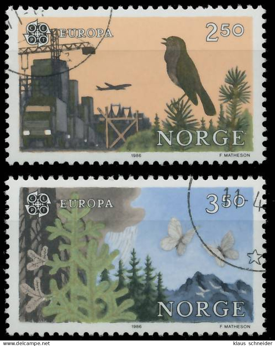 NORWEGEN 1986 Nr 946-947 Gestempelt X5C6236 - Used Stamps