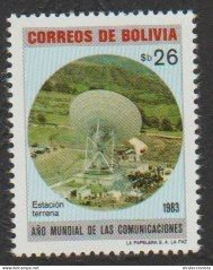 1982 Bolivia World Telecommunications Year MNH Scott 674 - Bolivia