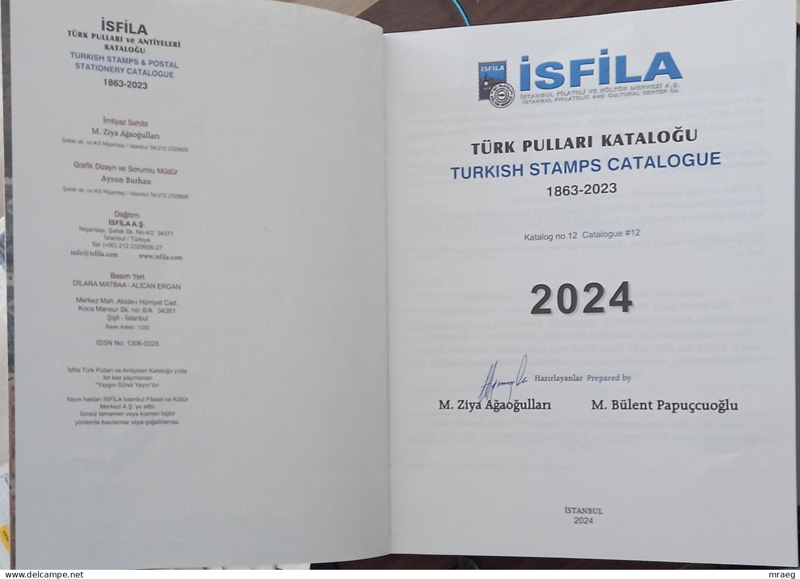 İSFİLA 2024 OTTOMAN & TURKISH STAMPS NEW CATALOGUE SIGNED BY PRESIDENT OF TFA - Andere & Zonder Classificatie