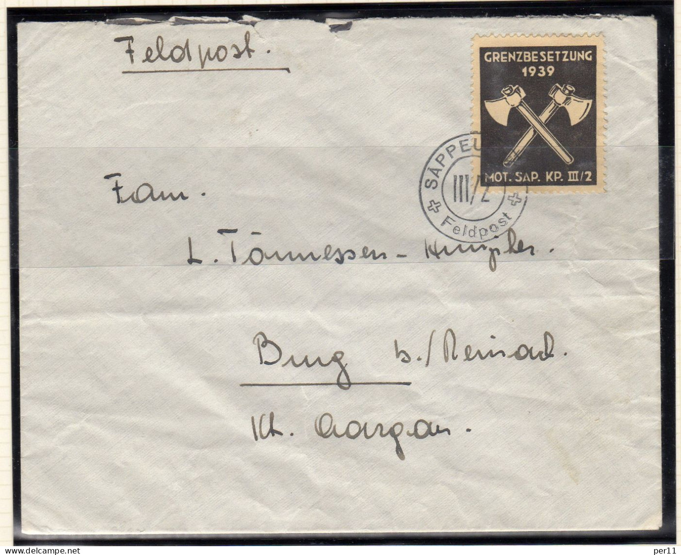 Feldpost Grenzbesetzung 1939     (ch307) - Poststempel