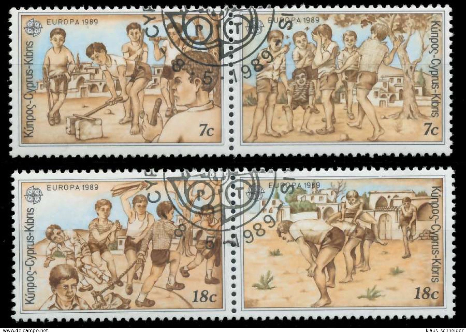 ZYPERN 1989 Nr 715-718 Gestempelt WAAGR PAAR X5CF162 - Used Stamps