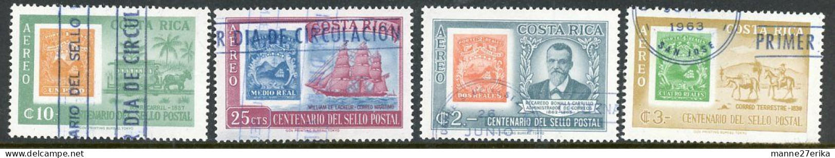 -Costa Rica-USED 1963 Centenary Of Costa Rica's Stamps - Costa Rica