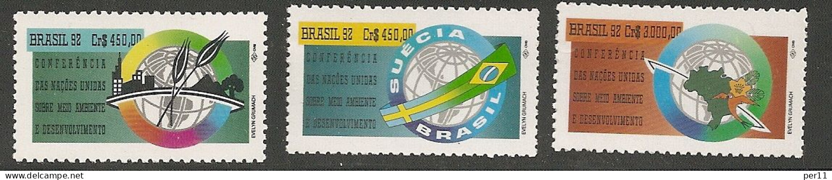 Brazil  1991 - 1994 many different stamps;  MNH / ** ;   12 photos        (bra03)