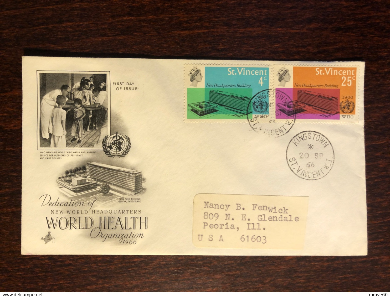 ST VINCENT FDC COVER 1963 YEAR WHO HEALTH MEDICINE STAMPS - St.Vincent (...-1979)