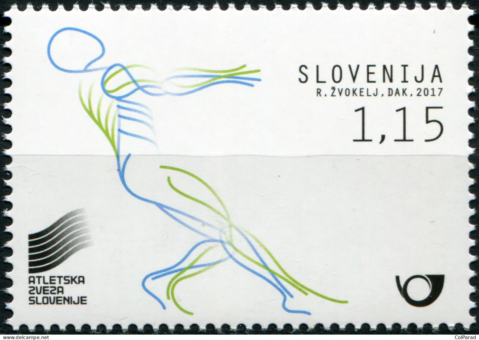 SLOVENIA - 2017 - STAMP MNH ** - Athletics World Championships, London 2017 - Slovenia