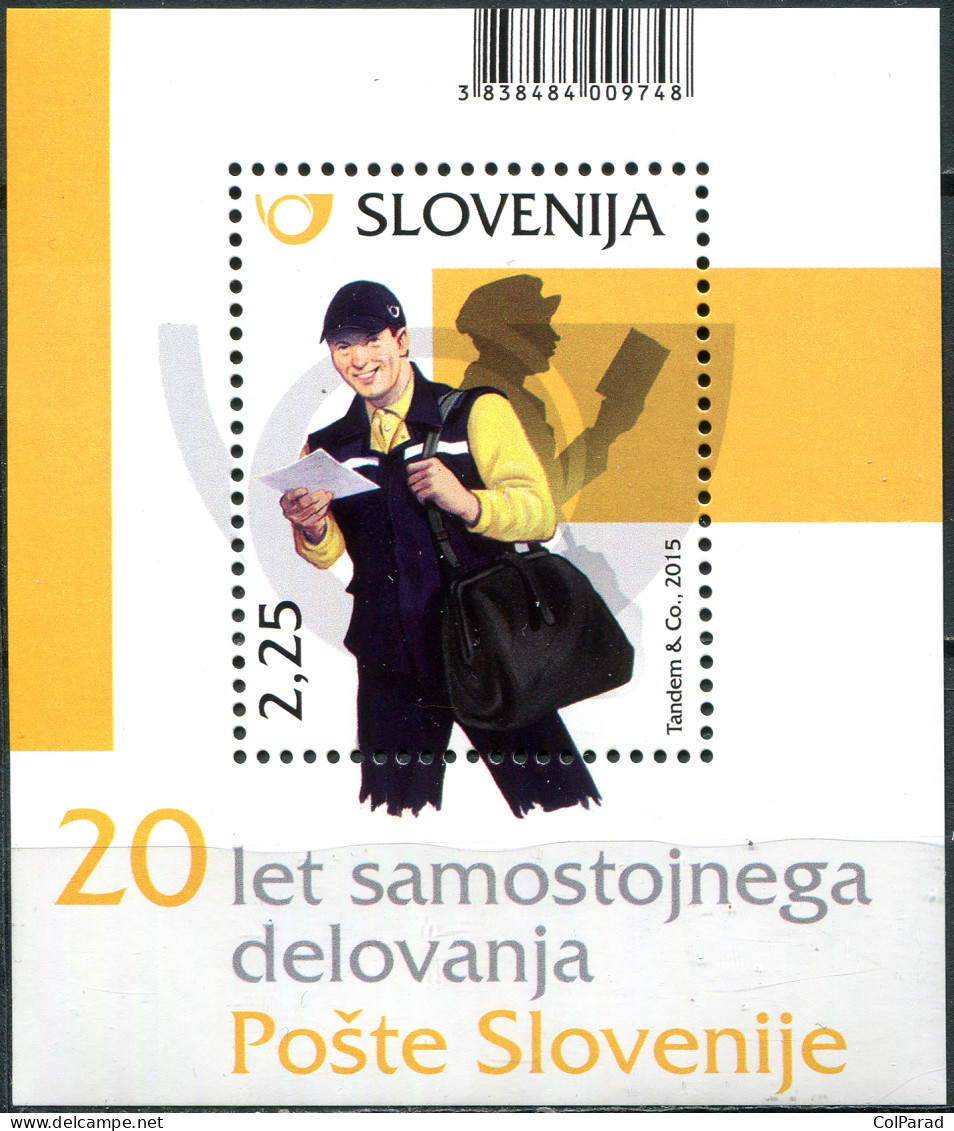 SLOVENIA - 2015 - SOUVENIR SHEET MNH ** - 20 Years Of Slovenian Post - Slovenia