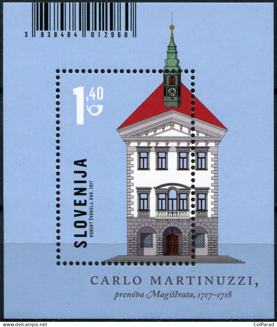 SLOVENIA - 2017 - S/S MNH ** - Carlo Martinuzzi. Renovation Of The Magistrat - Slowenien