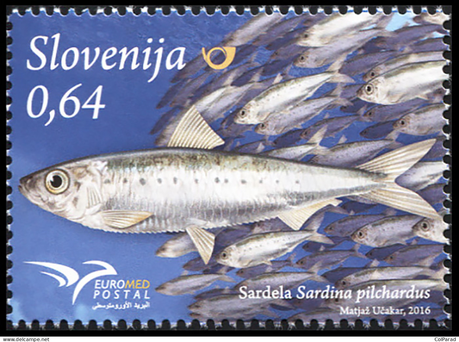 SLOVENIA - 2016 - STAMP MNH ** - Fish Of The Mediterranean - Slovénie