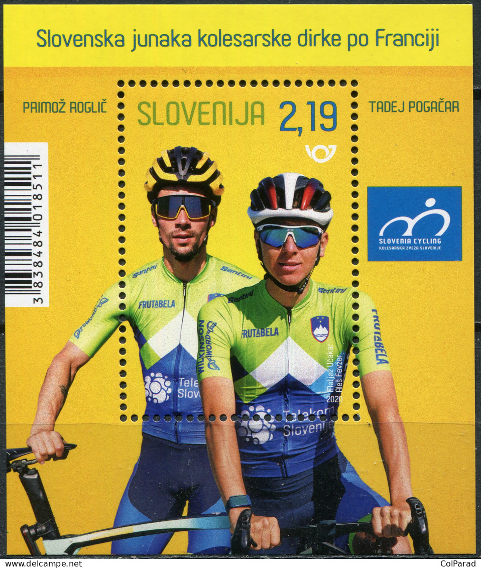 SLOVENIA - 2020 - SOUVENIR SHEET MNH ** - Slovenia's Tour De France Heroes - Slovénie