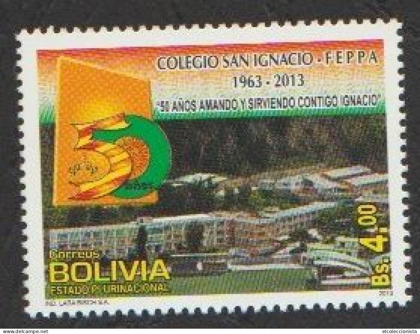 2013 Bolivia San Ignacio Jesuit School Anniv 50th MNH Scott 1565 - Bolivia