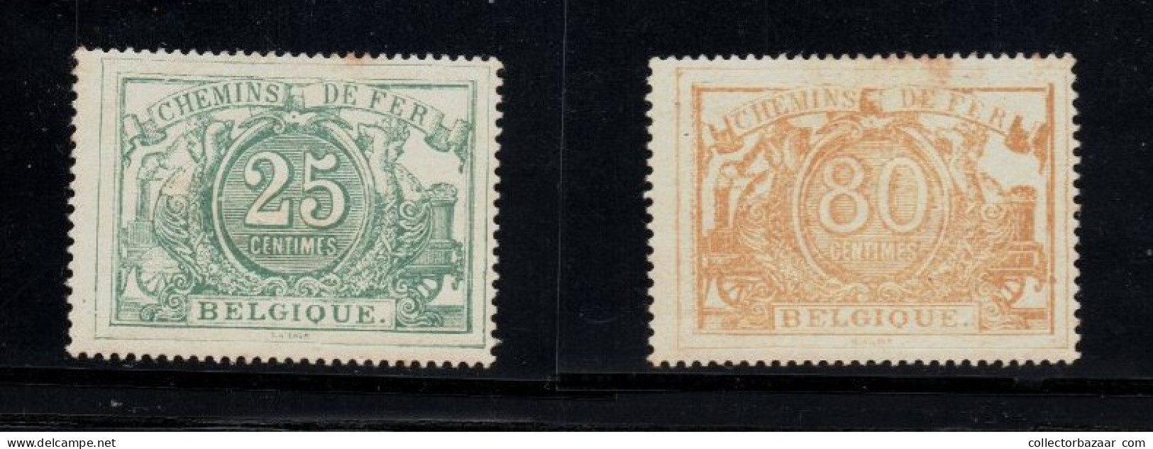 Belgium Belgique Mint Reprints Or Fakes ? Please Decide You Railway Railroad Stamps Chemins De Fer - Postfris