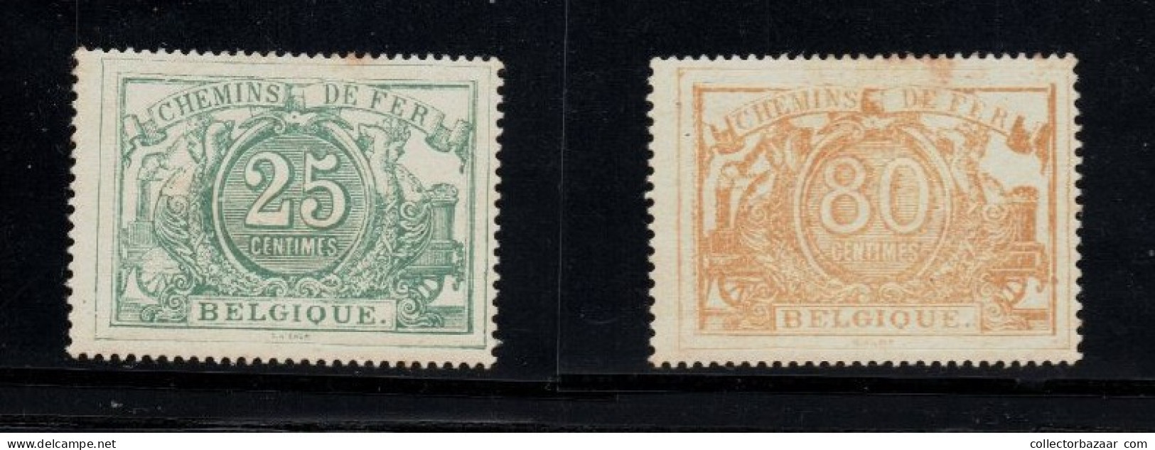 Belgium Belgique Mint Reprints Or Fakes ? Please Decide You Railway Railroad Stamps Chemins De Fer - Mint