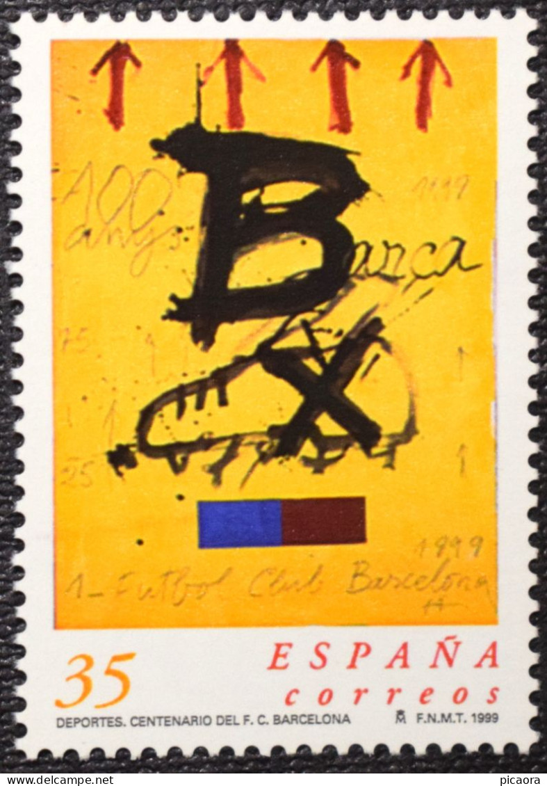 España Spain 1999  Centenario F.C. Barcelona  Mi 3456  Yv 3183  Edi 3621  Nuevo New MNH ** - Neufs