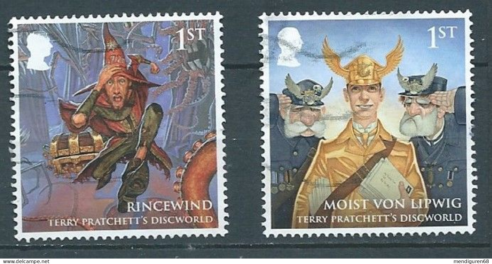 GROSSBRITANNIEN GRANDE BRETAGNE GB 2023 TERRY PRATCHETT'S DISCWORLD SET 2V USED SG 5055-6 MI 5254-5 YT 5645-6 SN 4406-7 - Oblitérés