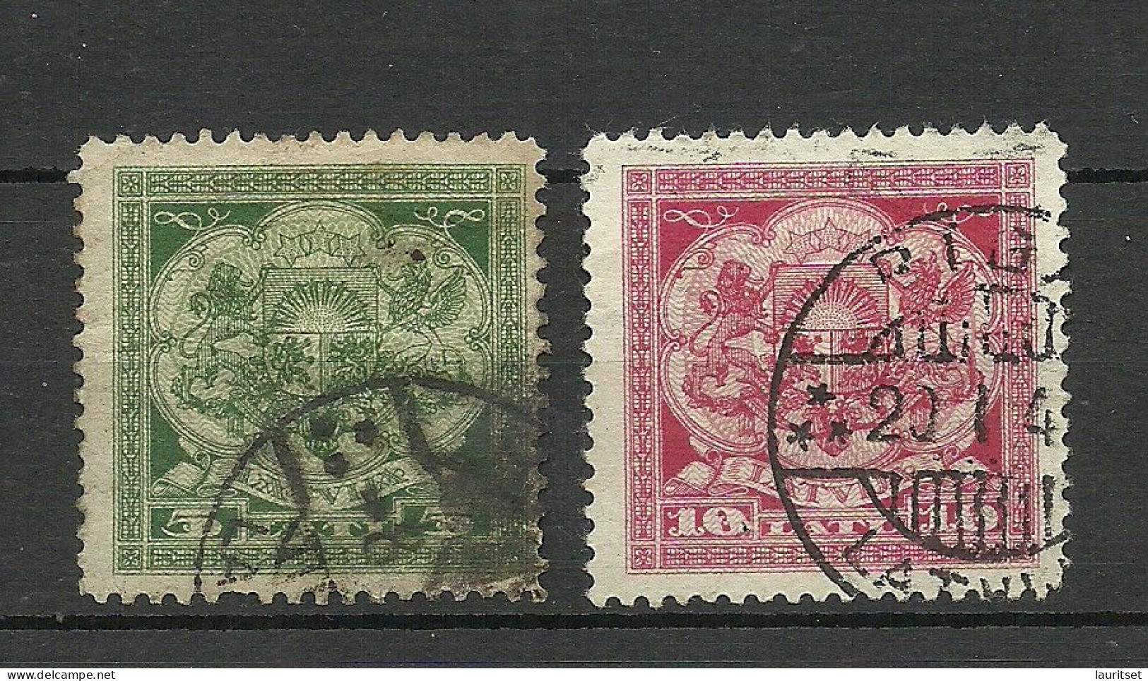 Lettland Latvia 1926 Michel 112 - 113 O - Letonia