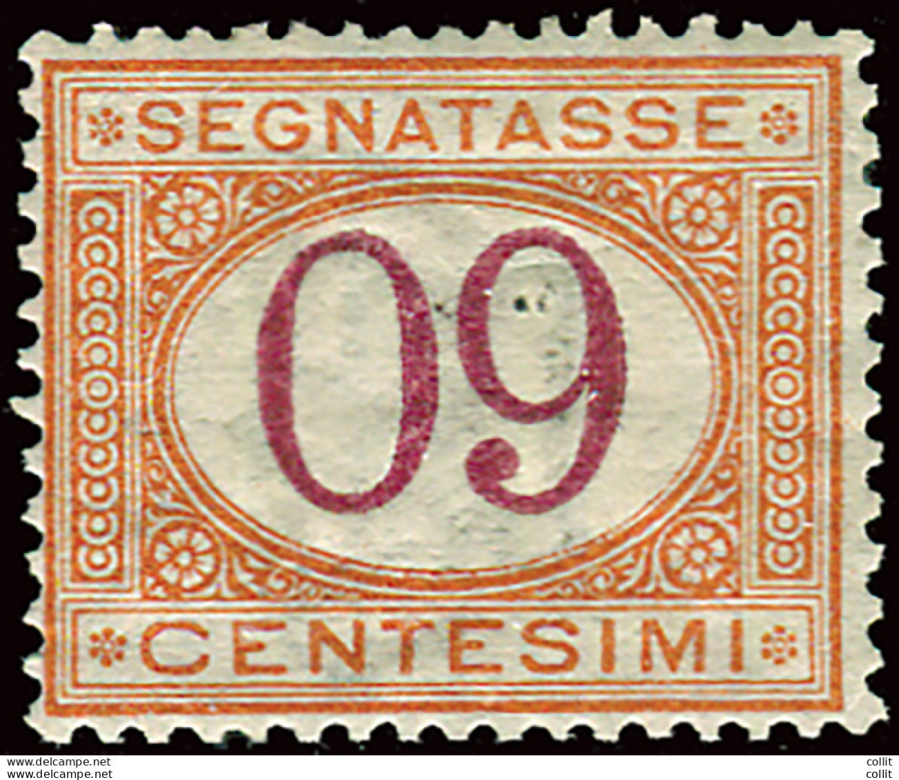 Segnatasse Cent. 60 Cifre Capovolte - Francobollo Naturale Con Valore Facciale Centesimi 09 - Mint/hinged