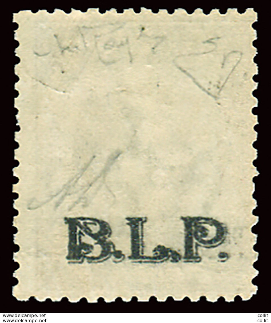 B.L.P. Cent. 40 Soprastampa Nera Solo Al Verso - Mint/hinged