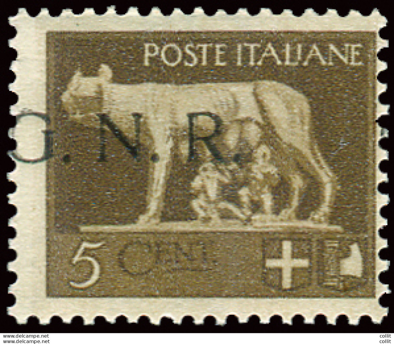 G.N.R. Cent. 5 "Brescia" N. 470/Ie Soprastampa Fortemente Spostata A Sinistra - Mint/hinged