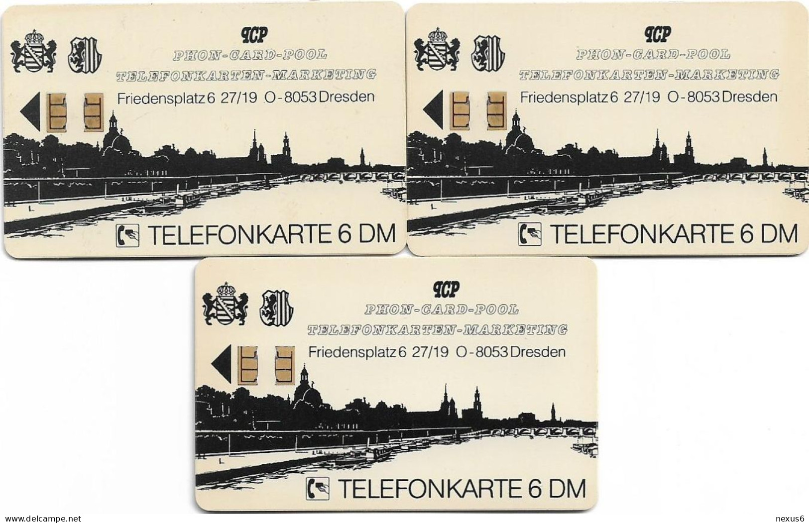 Germany - PCP Dresden Complete Set Of 4 Cards - O 0217A-C - 09.1992, 6DM, 3.000ex, Used - O-Series : Customers Sets