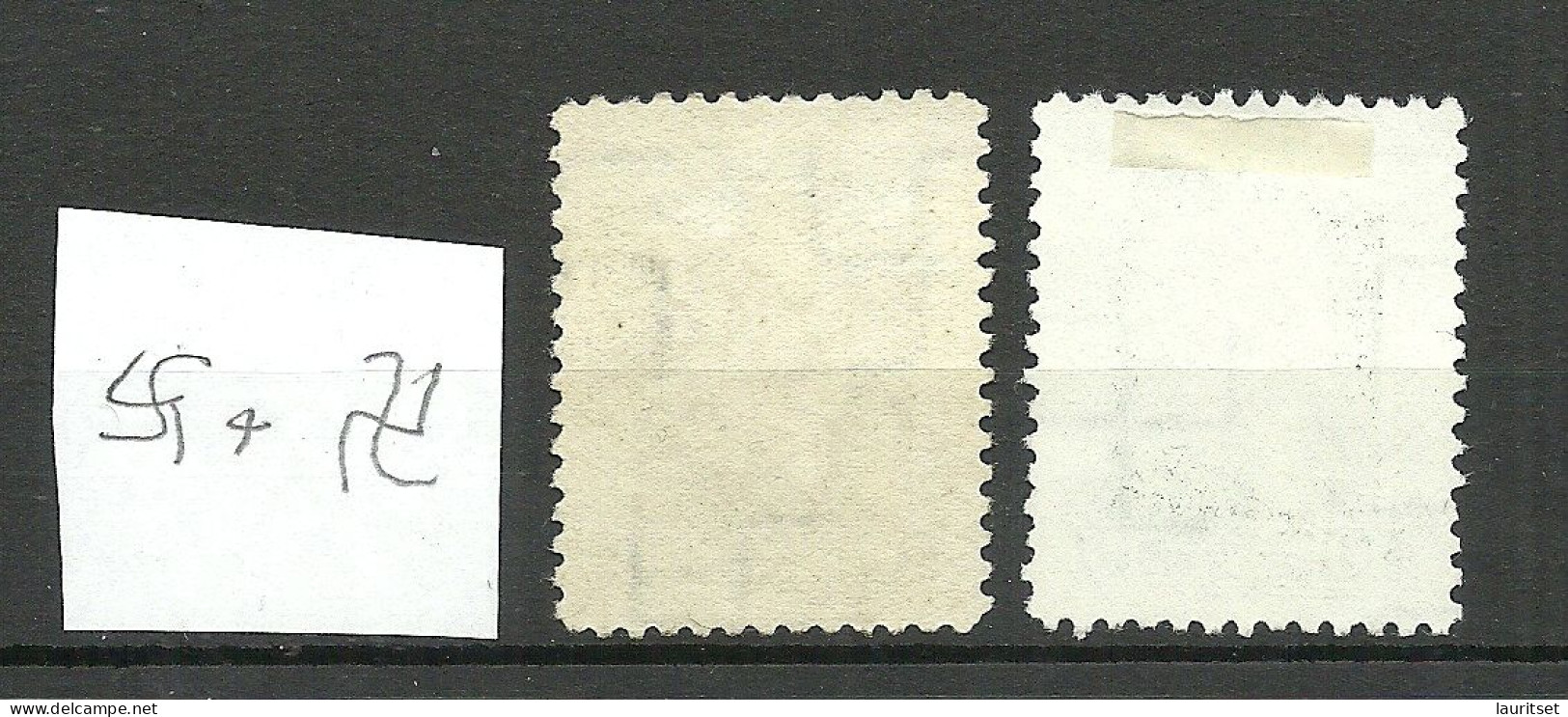 LETTLAND Latvia 1937 Michel 255 O WM Normal + Inverted / Normaler + Kopfstehender Wasserzeichen - Letonia