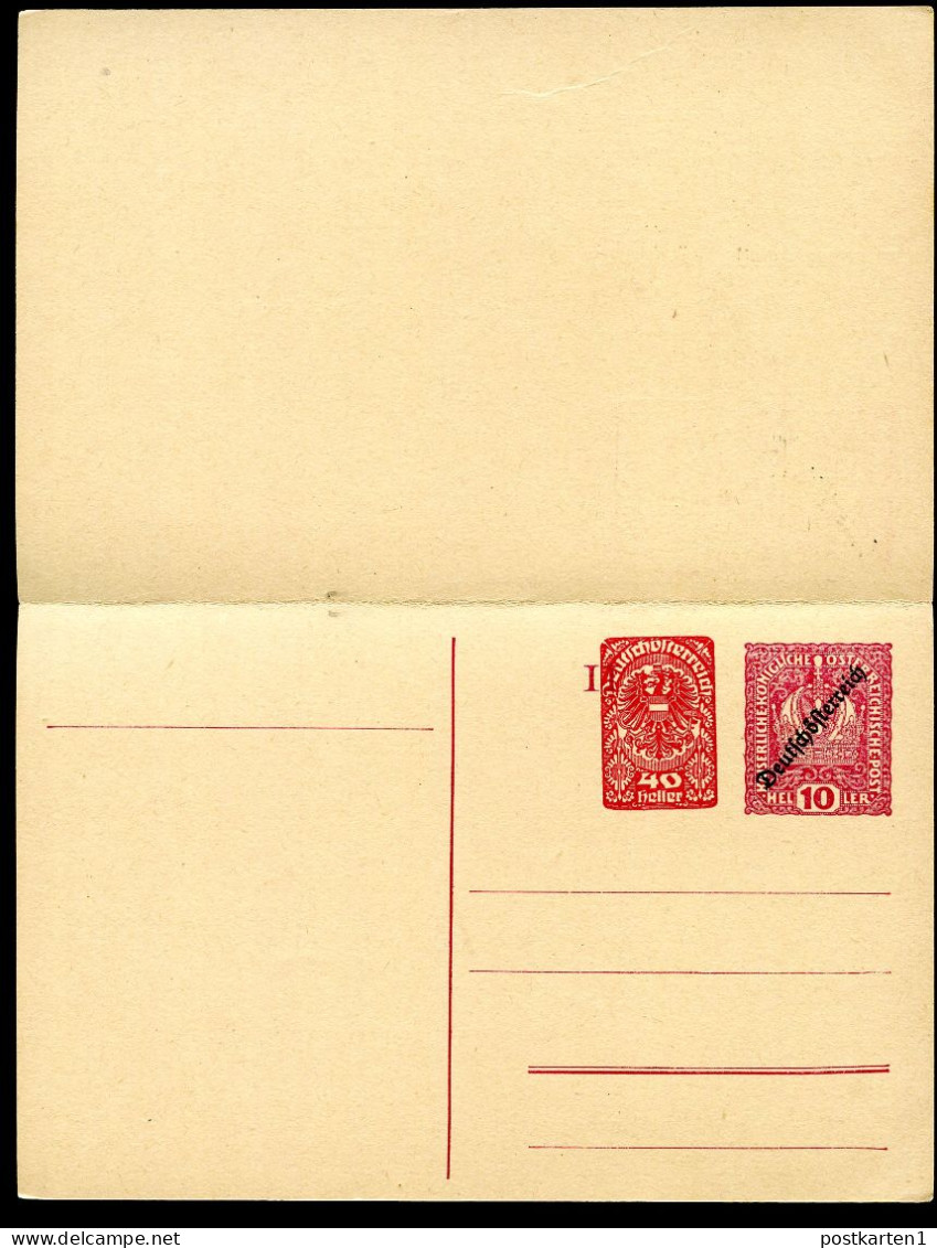 PRIVATER WERTZUDRUCK Postkarte M. Antwort PZP 210 Postfrisch Feinst 1919 - Cartes Postales