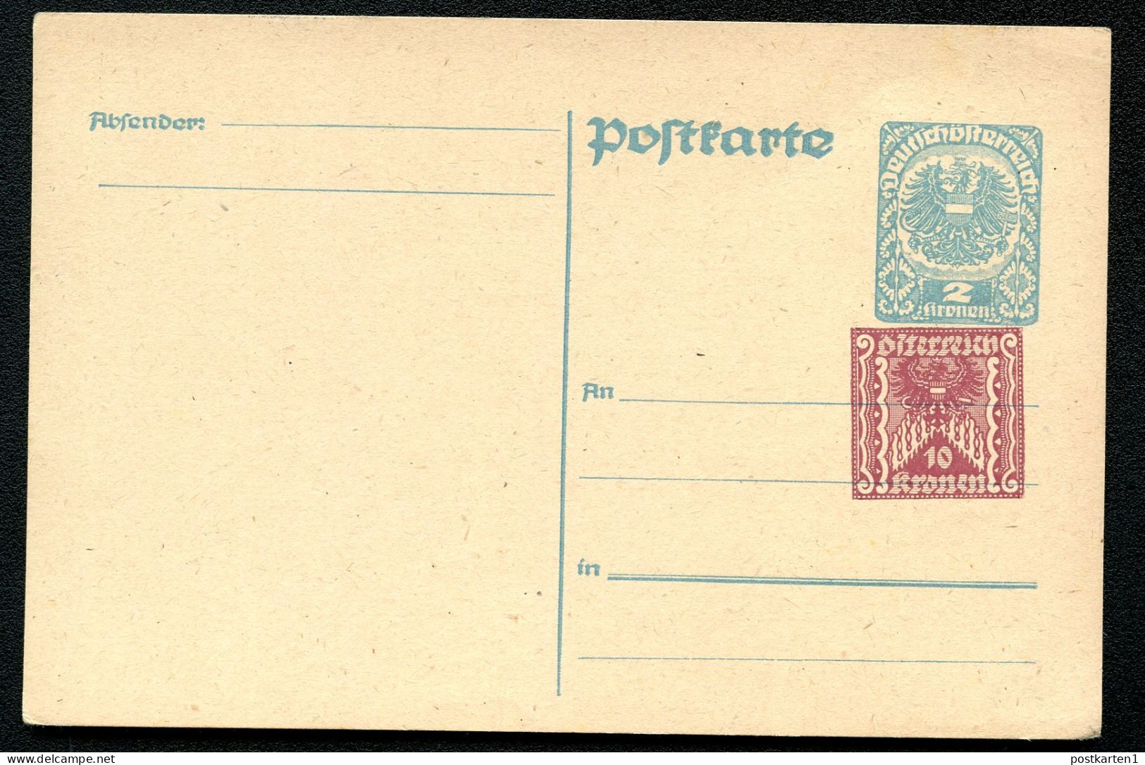 PRIVATER WERTZUDRUCK Postkarte PZP 236 Postfrisch Feinst 1922 - Cartes Postales