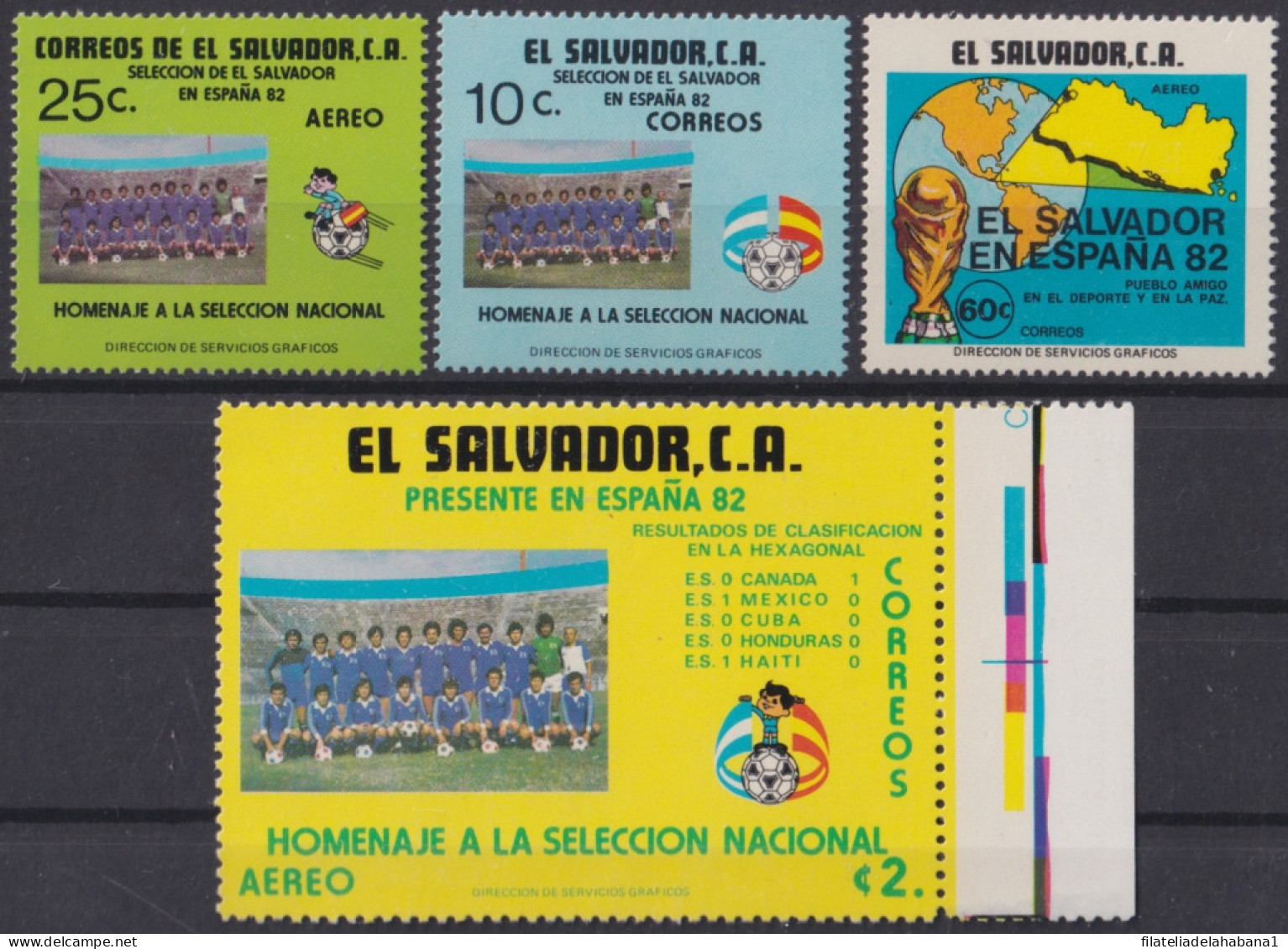 F-EX47562 EL SALVADOR MNH 1982 WORLD SOCCER FOOTBALL CUP SPAIN.  - 1982 – Spain