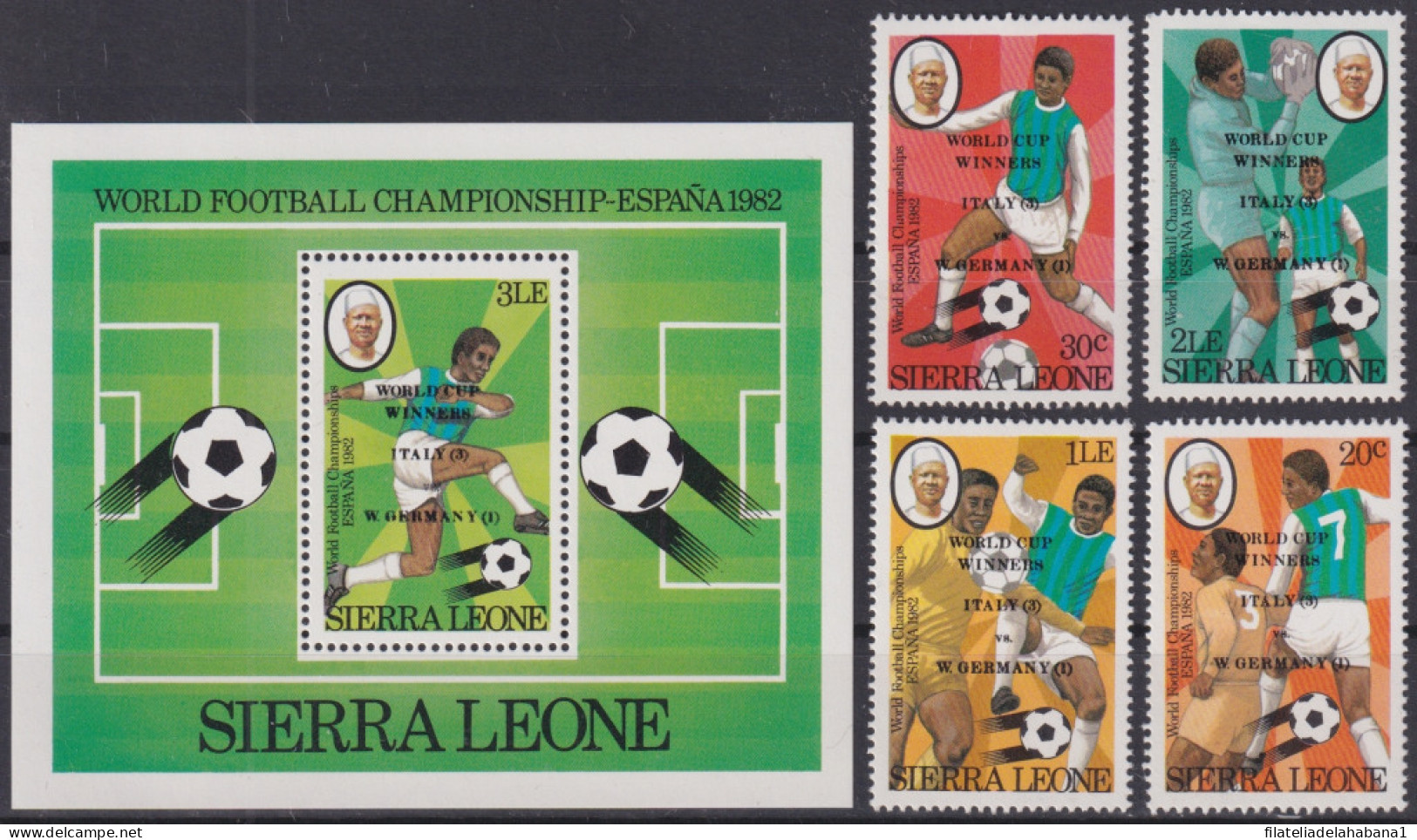 F-EX47563 SIERRA LEONE MNH 1982 CHAMPIONSHIP SOCCER FOOTBALL. - 1982 – Spain