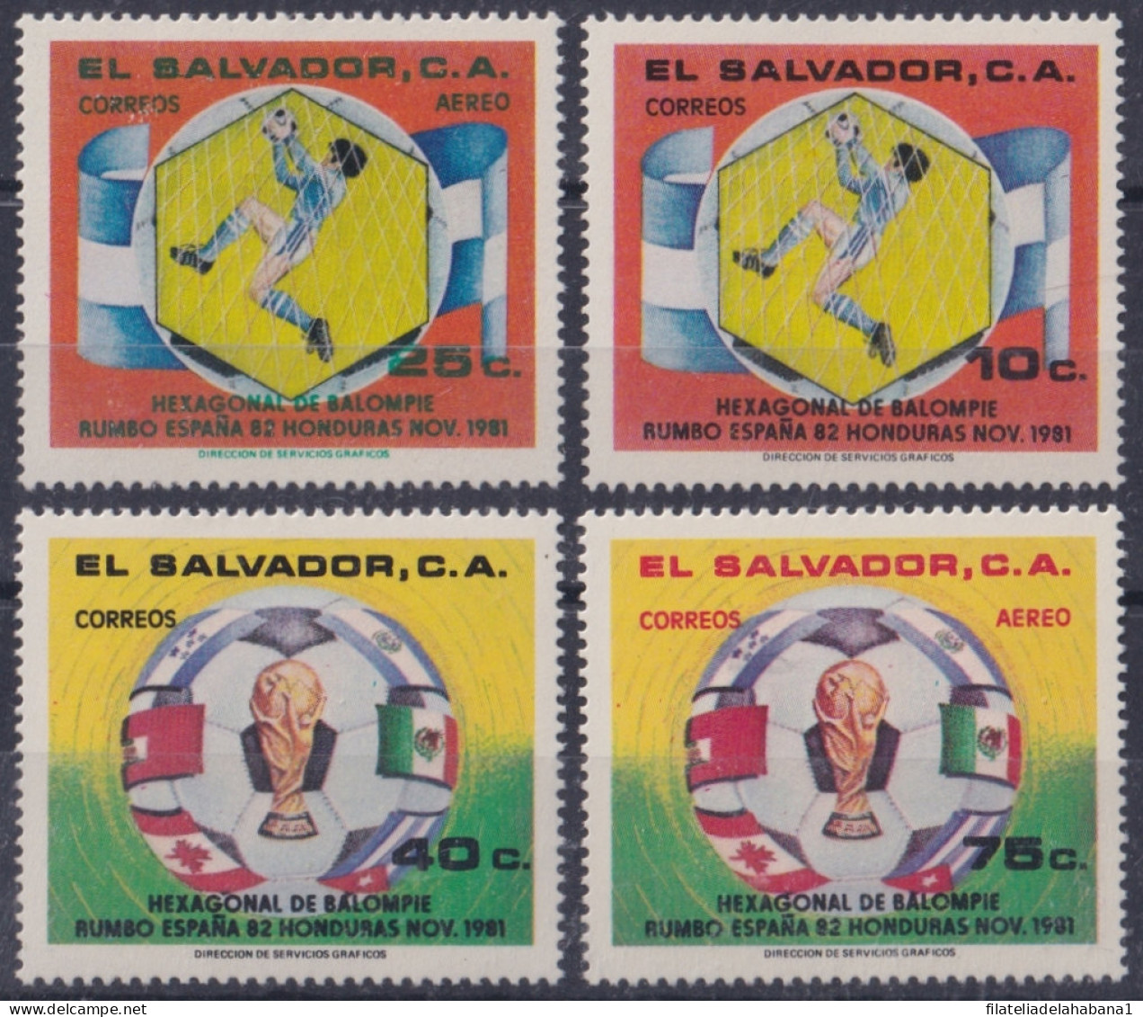 F-EX47564 EL SALVADOR MNH 1981 SPAIN SOCCER FUTBOL CHAMPIONSHIP. - 1982 – Espagne