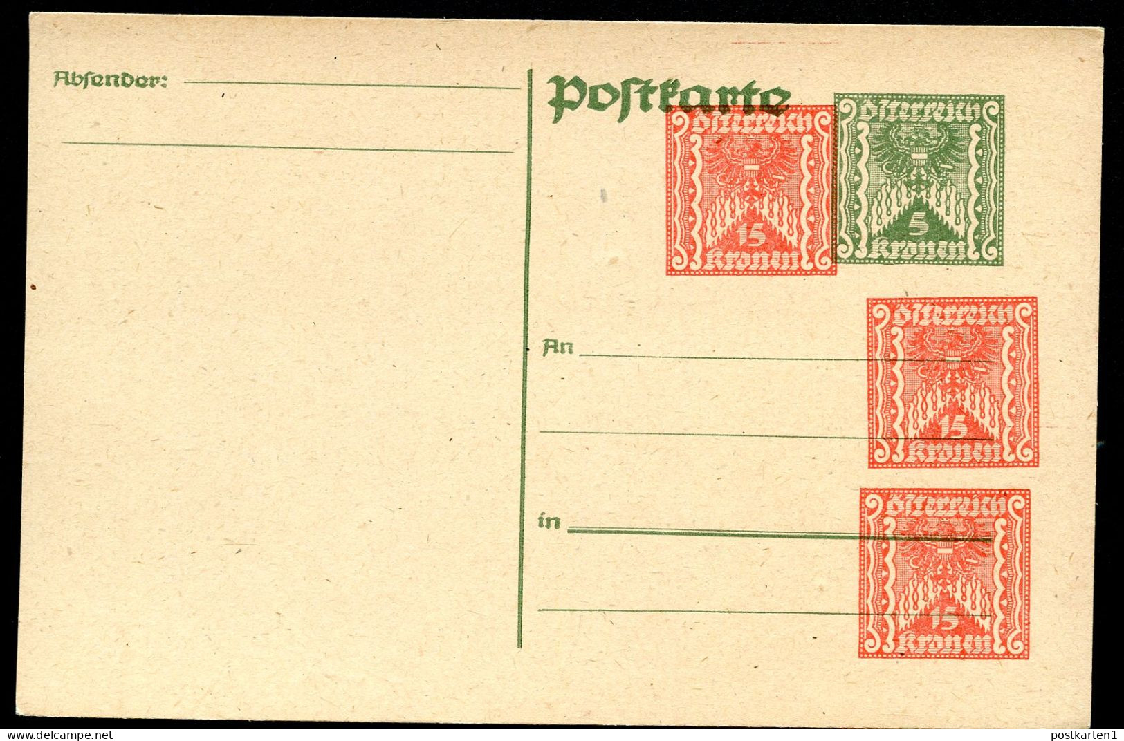 PRIVATER WERTZUDRUCK Postkarte PZP 253 Postfrisch Feinst 1922 - Cartes Postales