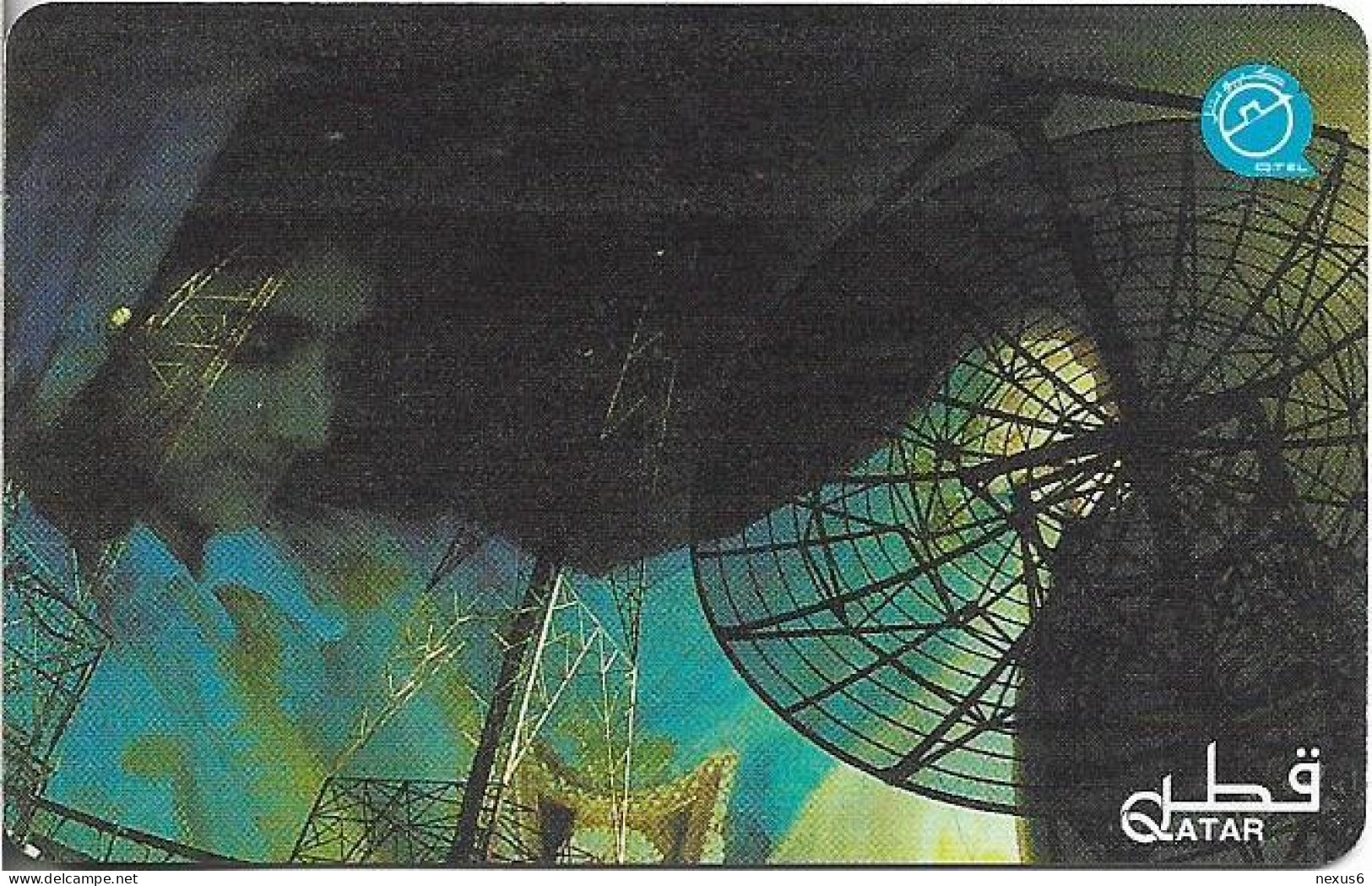 Qatar - Q-Tel - Autelca - Girl & Aerial Satellite, 1997, 30QR, Used - Qatar