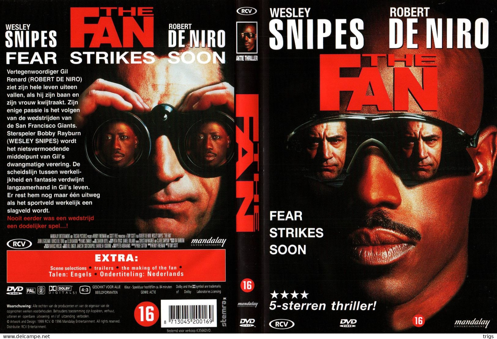 DVD - The Fan - Politie & Thriller