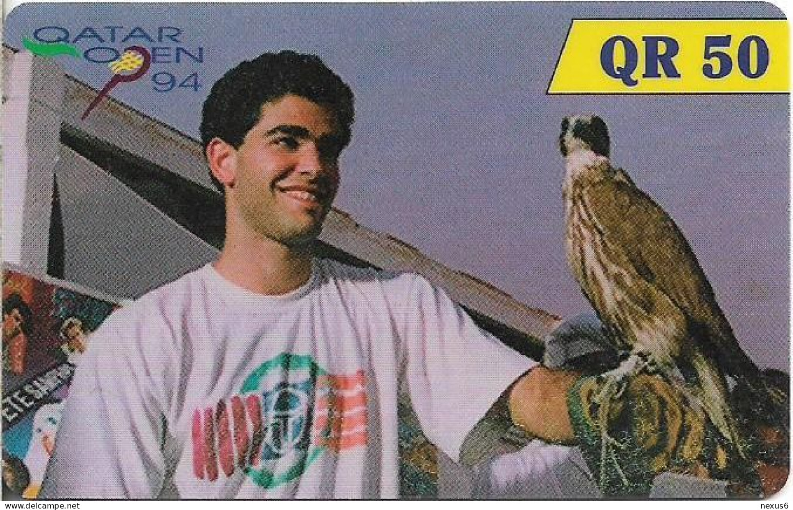 Qatar - Q-Tel - Autelca - Qatar Tennis Open '94, Pete Sampras, 1994, 50QR, Used - Qatar