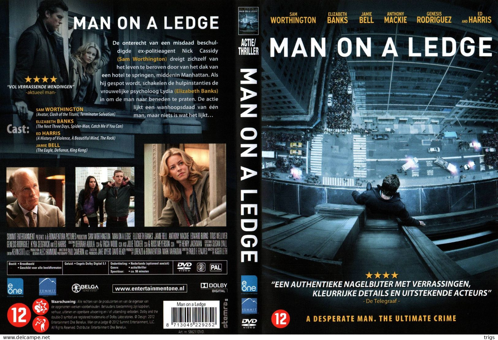 DVD - Man On A Ledge - Policiers