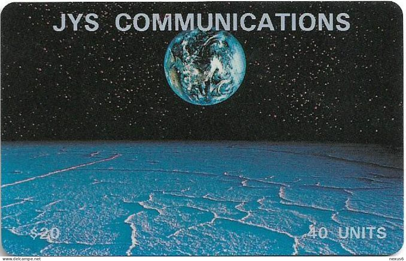 USA - LDDS Worldcom - Earthrise On The Moon (JYS Communications), 1995, Remote Mem. 20$, Used - Otros & Sin Clasificación