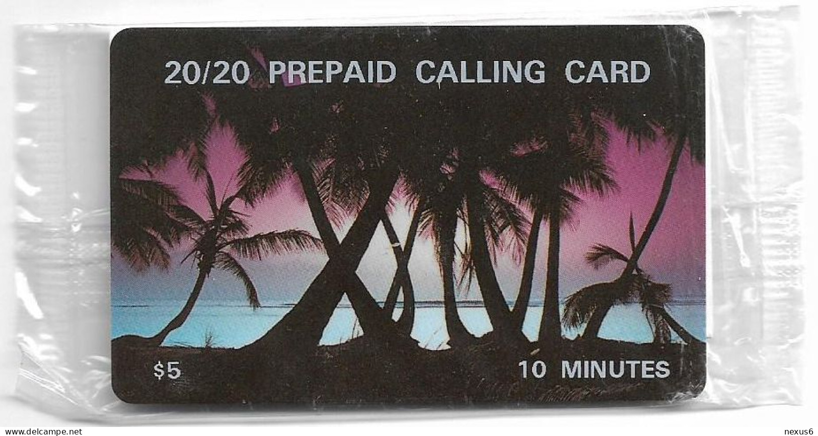 USA - LDDS Worldcom - Palm Trees & Sunset (20/20 Prepaid), 1995, Remote Mem. 5$, NSB - Andere & Zonder Classificatie