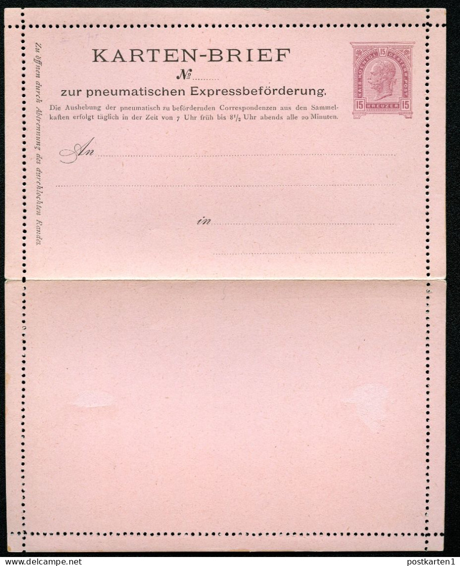 Rohrpost-Kartenbrief RK4 Postfrisch 1892 Kat.30,00€ - Kartenbriefe