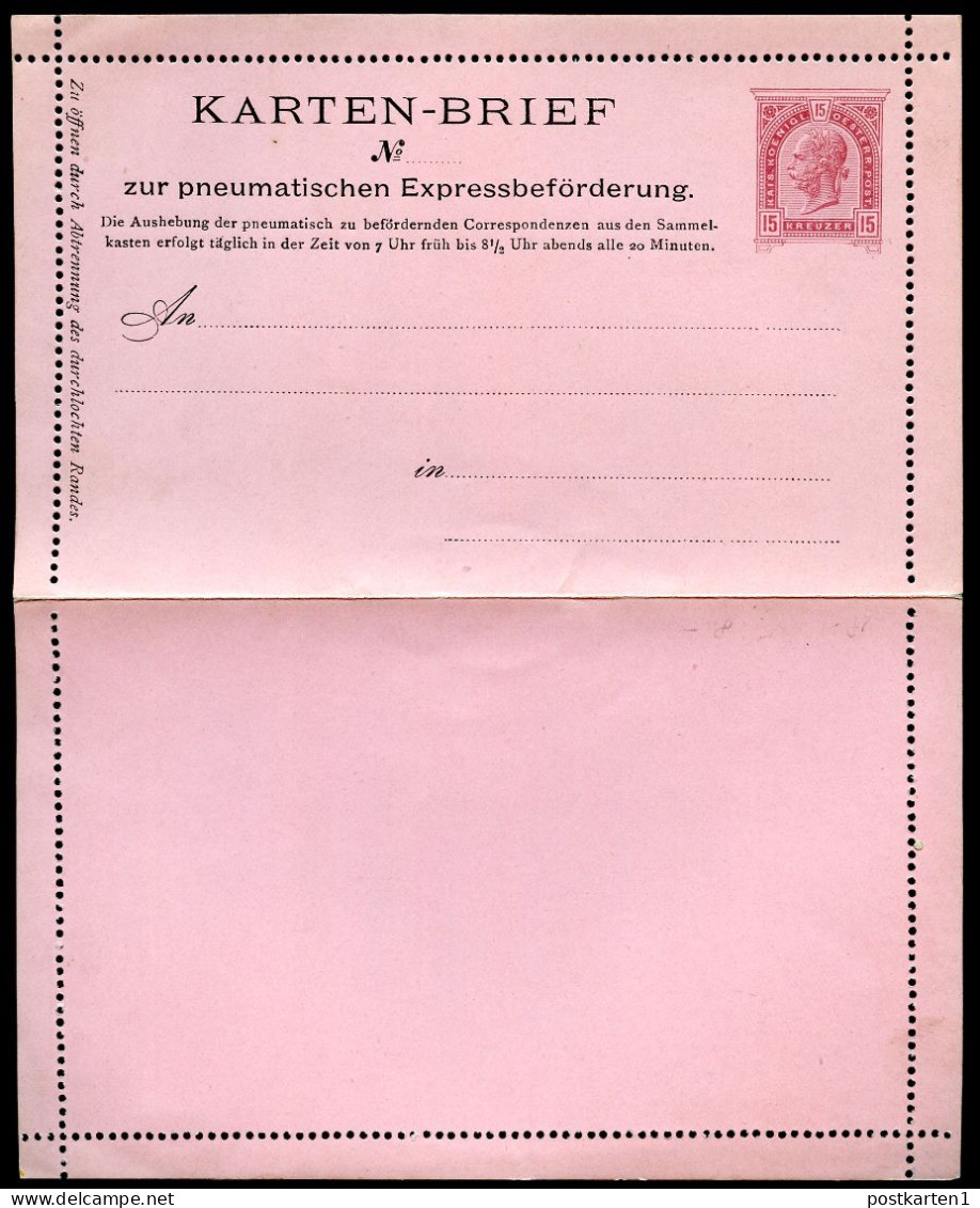 Rohrpost-Kartenbrief RK5I Postfrisch Feinst 1893 Kat.18,00€ - Letter-Cards