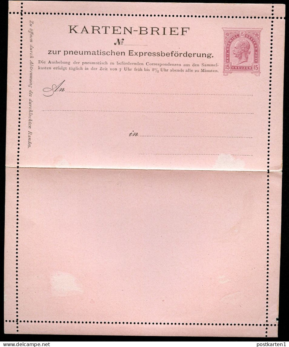 Rohrpost-Kartenbrief RK5II Postfrisch Feinst 1893 Kat.17,00€ - Letter-Cards