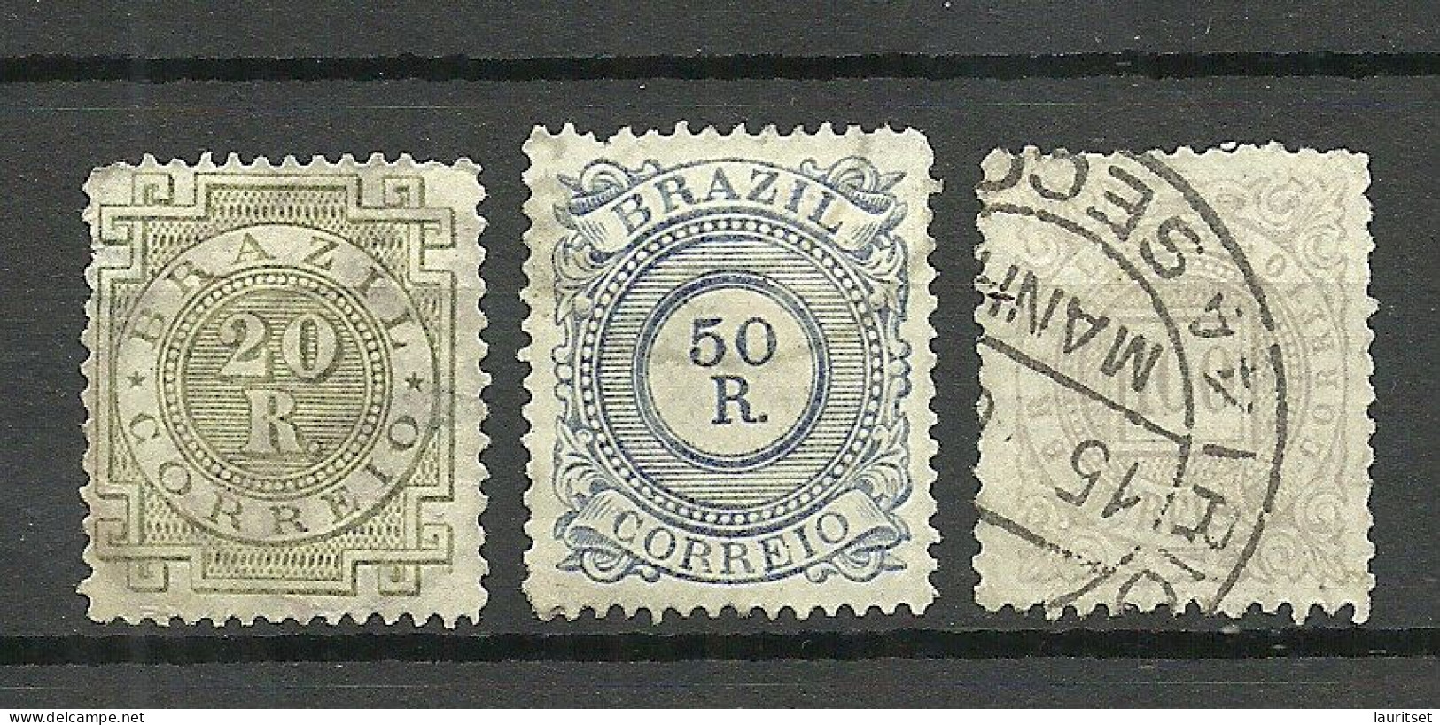 BRAZIL Brazilia O 1884/1885 Michel 59 - 61 O - Gebruikt