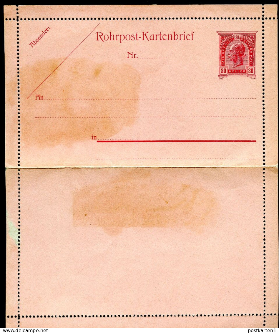 Rohrpost-Kartenbrief RK9I Postfrisch 1904 Kat.22,00€ - Cartes-lettres