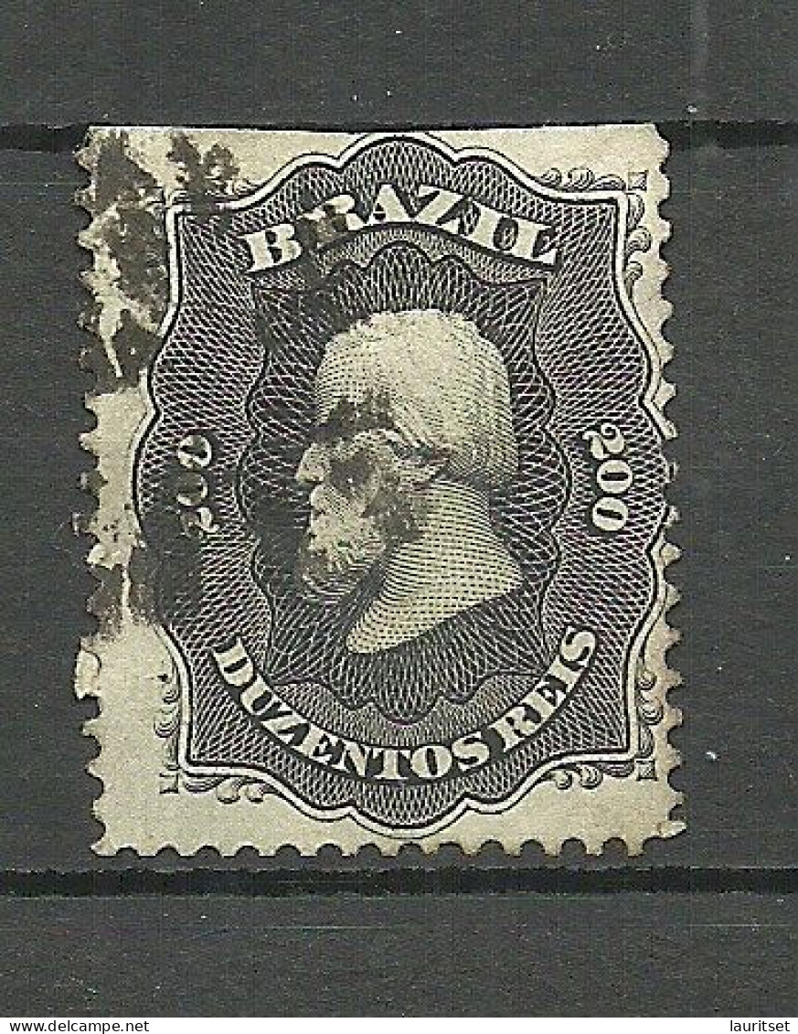 BRAZIL Brazilia O 1866 Michel 28 O NB! Upper Margin Is Imperforated - Used Stamps