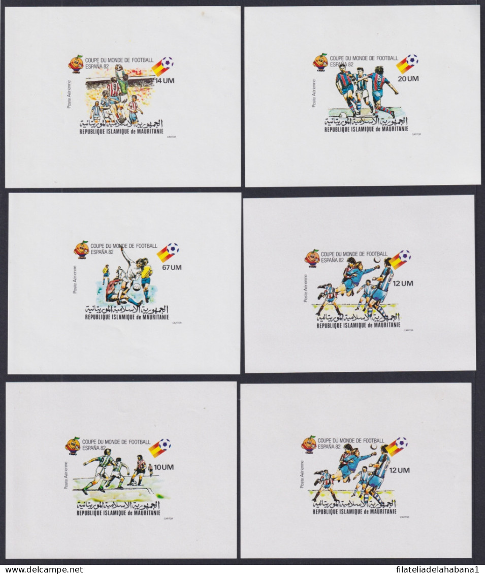 F-EX46796 MAURITANIE MNH 1982 SPAIN CUP SOCCER FOOTBALL IMPERFORATED PROOF.   - 1982 – Espagne