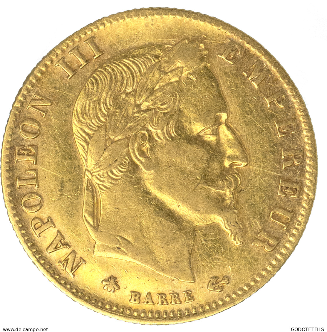 Second-Empire-5 Francs Napoléon III Tête Laurée 1866 Paris - 5 Francs