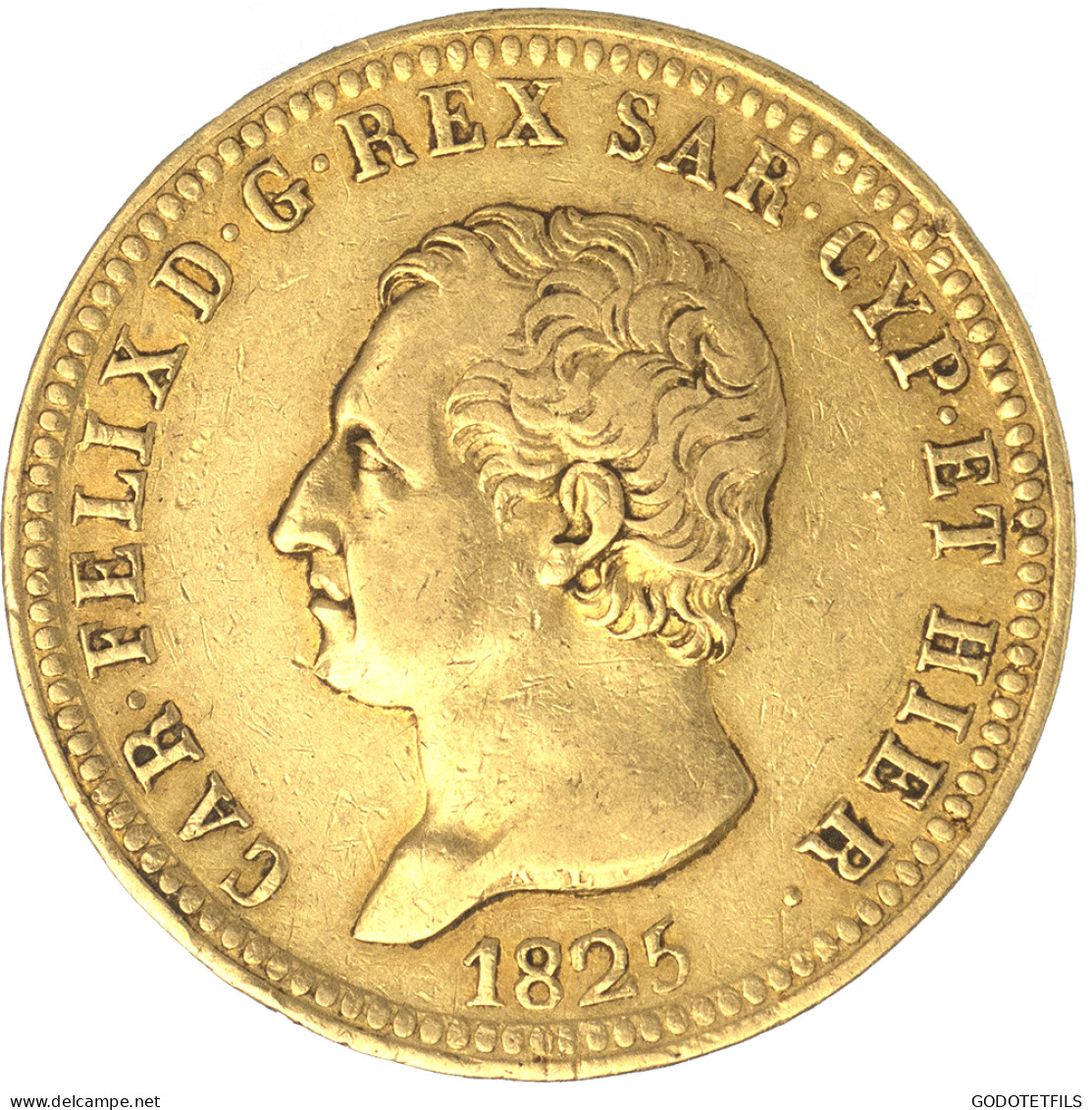 Italie-Royaume De Sardaigne-40 Lire Charles Félix 1825 Turin - Italian Piedmont-Sardinia-Savoie