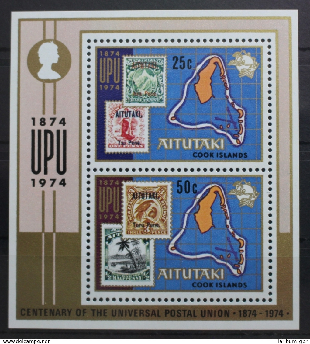Aitutaki Block 2 Mit 118-119 Postfrisch Weltpostverein UPU #SL371 - Aitutaki