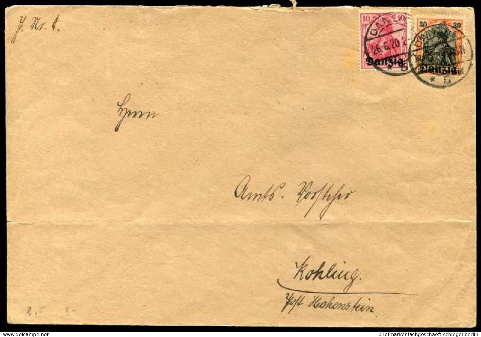 Danzig, 2b + 5, Brief - Briefe U. Dokumente
