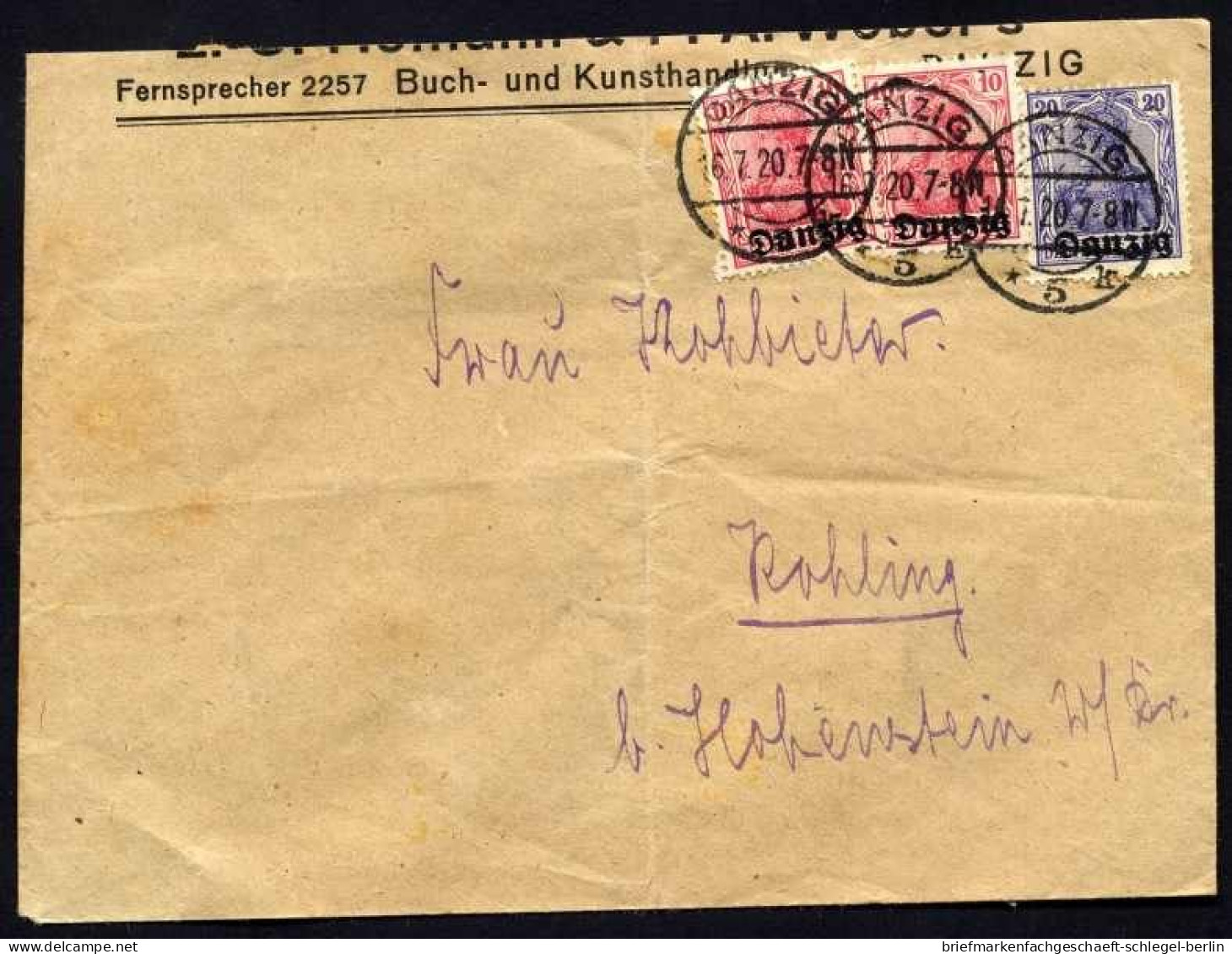 Danzig, 2+4, Brief - Storia Postale