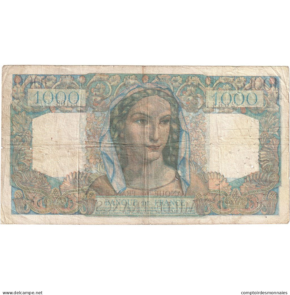 France, 1000 Francs, Minerve Et Hercule, 1945, E.108, TB, Fayette:41.6, KM:130a - 1 000 F 1945-1950 ''Minerve Et Hercule''